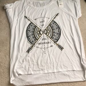 White designed t-shirt